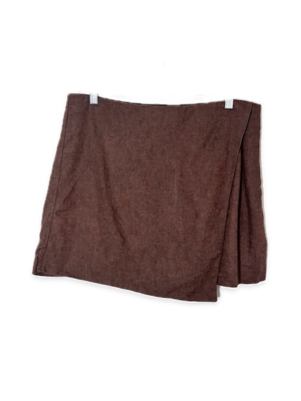 A&F Scarlett Linen Blend Wrap Mini Skort Ultra High Rise Brown L Boho
